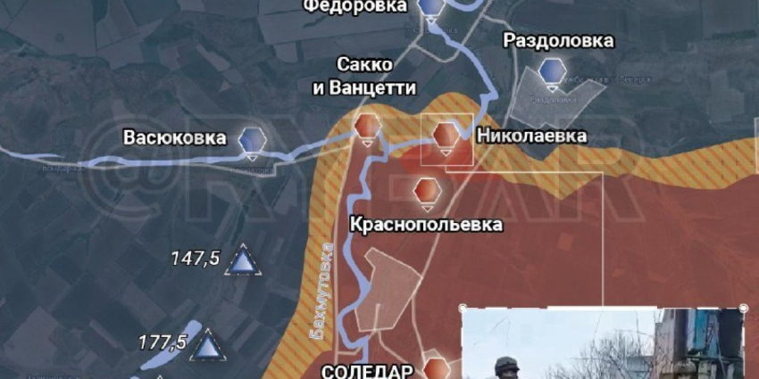 Новая карта боевых действий на Украине 3 февраля 2023. Спецоперация (СВО) России сегодня, ход событий итоги. Новости Донбасса (ЛДНР) 03.02.2023