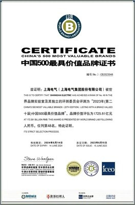 Shanghai Electric признана одним из 500 самых ценных брендов Китая - Новая общественная газета