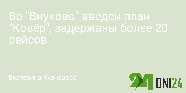 Во "Внуково" введен план "Ковёр", задержаны более 20 рейсов