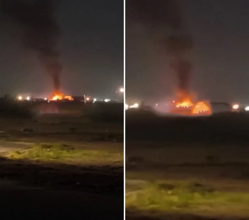 В результате иранского удара пламя охватило крупную военную базу США «Виктория»