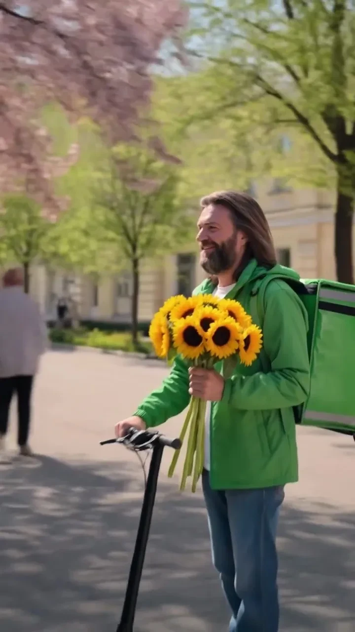 "Где заказать такую доставку?". Дмитрий Маликов в новом имидже с бородой снялся в образе курьера