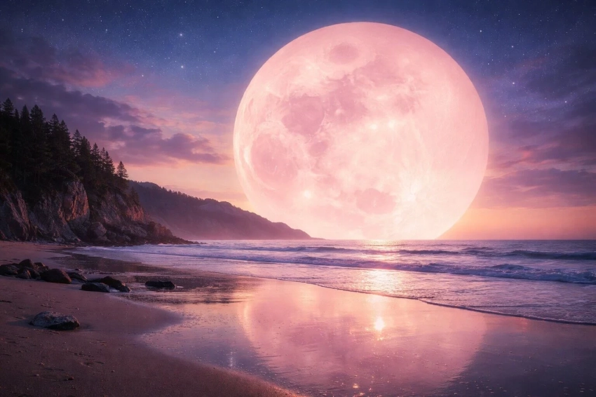 Розовое полнолуние — 2026: дата, приметы и что можно и нельзя делать в эту ночь
