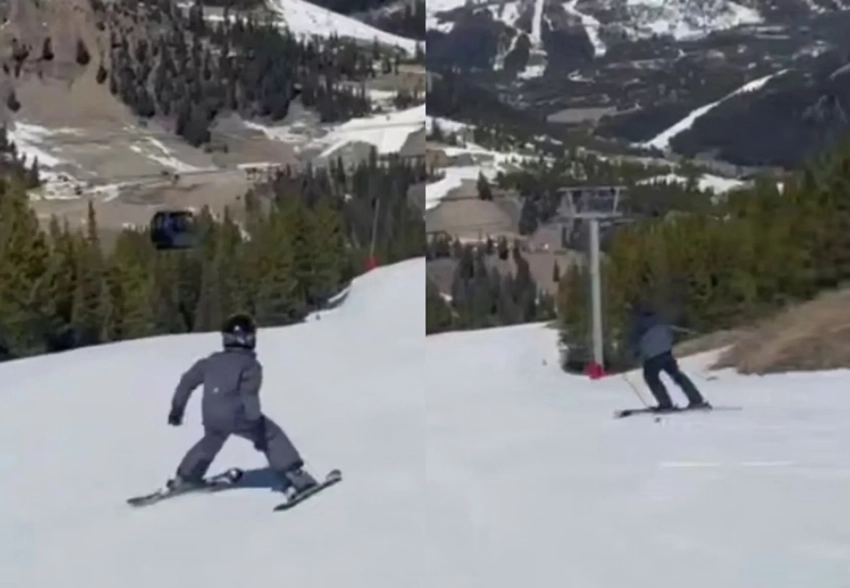 "Мои мальчики". Меган Маркл показала, как принц Гарри с их сыном Арчи катаются на лыжах